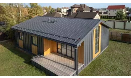 Кликфальц Pro Gofr Grand Line 0,5 Drap с пленкой на замках RAL 7024 мокрый асфальт купить в екатеринбурге