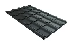 Металлочерепица GL Kamea 0.5 GreenCoat Pural Matt RAL 7016 антрацитово-серый купить в екатеринбурге