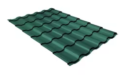 Металлочерепица GL Kredo 0.5 GreenCoat Pural Matt RAL 6020 хромовая зелень купить в екатеринбурге