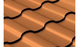 Металлочерепица GL Kredo 0.5 Quarzit Cuprum Steel медь купить в екатеринбурге