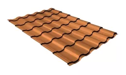 Металлочерепица GL Kredo 0.5 Quarzit Cuprum Steel медь купить в екатеринбурге