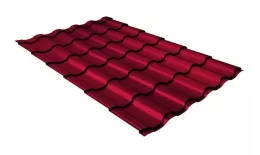 Металлочерепица Grand Line Kredo 0.5 Satin RAL 3005 красное вино купить в екатеринбурге