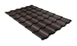 Металлочерепица Grand Line Kredo 0.5 Satin RR 32 темно-коричневый купить в екатеринбурге
