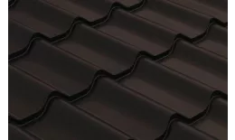 Металлочерепица GL Classic 0.5 Atlas X RAL 8019 темно-коричневый купить в екатеринбурге