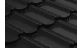 Металлочерепица GL Kvinta Plus 3D 0,5 Rooftop Matte (Стальной Бархат) RAL 9005 черный купить в екатеринбурге