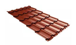 Металлочерепица Grand Line Kvinta Plus 0,5 Satin Matt RAL 8004 терракота купить в екатеринбурге