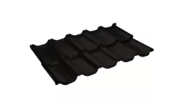 Металлочерепица GL Kvinta Uno 0,5 GreenCoat Pural RAL 8019 Темно-коричневый купить в екатеринбурге